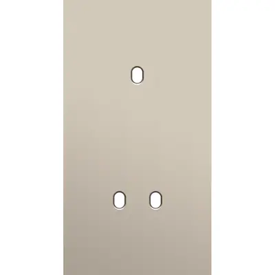 Niko Toggle 2-voudige afdekplaat verticaal voor 1 enkele en 1 dubbele schakelaar steel champagne coated (166-57853)