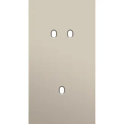 Niko Toggle 2-voudige afdekplaat verticaal voor 1 dubbele en 1 enkele schakelaar steel champagne coated (166-57854)