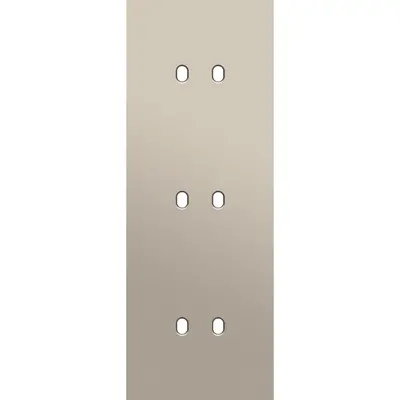 Niko Toggle 3-voudige afdekplaat voor 3 verticale dubbele schakelaars steel champagne coated (166-57952)