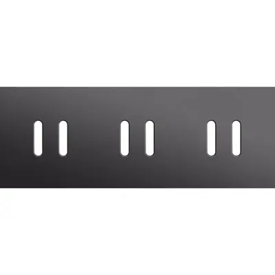 Niko Rocker 3-voudige afdekplaat voor 3 horizontale dubbele schakelaars alu black brushed (224-56702)