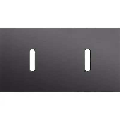 Niko Rocker 2-voudige afdekplaat voor 2 horizontale enkele schakelaars alu black brushed (224-56801)