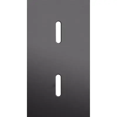 Niko Rocker 2-voudige afdekplaat voor 2 verticale enkele schakelaars alu black brushed (224-56851)