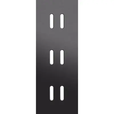 Niko Rocker 3-voudige afdekplaat voor 3 verticale dubbele schakelaars alu black brushed (224-56952)