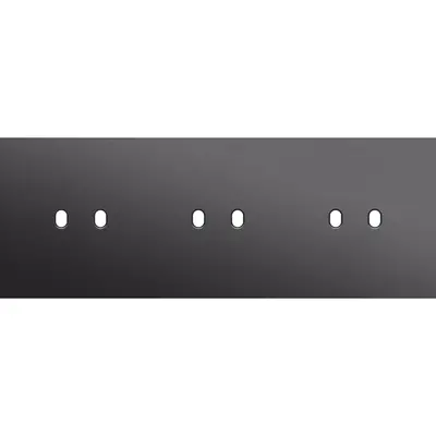 Niko Toggle 3-voudige afdekplaat voor 3 horizontale dubbele schakelaars alu black brushed (224-57702)