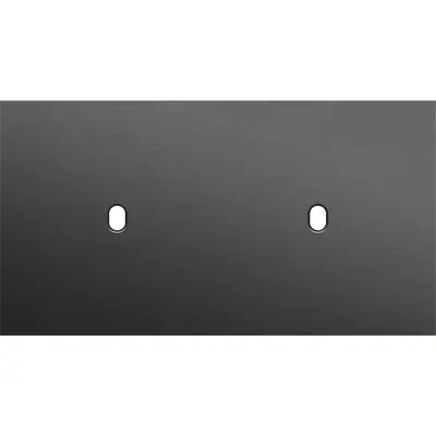 Niko Toggle 2-voudige afdekplaat voor 2 horizontale enkele schakelaars alu black brushed (224-57801)