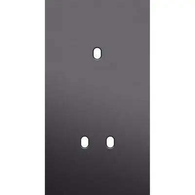 Niko Toggle 2-voudige afdekplaat verticaal voor 1 enkele en 1 dubbele schakelaar alu black brushed (224-57853)
