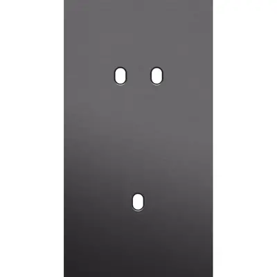 Niko Toggle 2-voudige afdekplaat verticaal voor 1 dubbele en 1 enkele schakelaar alu black brushed (224-57854)