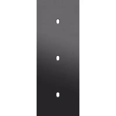 Niko Toggle 3-voudige afdekplaat voor 3 verticale enkele schakelaars steel alu black brushed (224-57951)