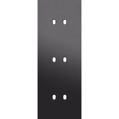 Niko Toggle 3-voudige afdekplaat voor 3 verticale dubbele schakelaars alu black brushed (224-57952)
