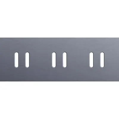 Niko Rocker 3-voudige afdekplaat voor 3 horizontale dubbele schakelaars alu blue grey brushed (226-56702)