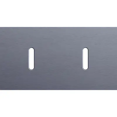 Niko Rocker 2-voudige afdekplaat voor 2 horizontale enkele schakelaars alu blue grey brushed (226-56801)