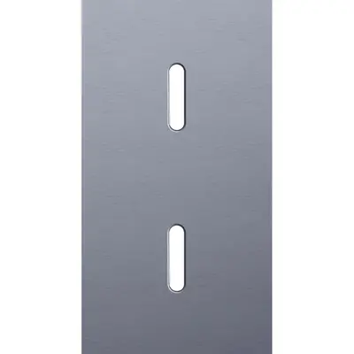 Niko Rocker 2-voudige afdekplaat voor 2 verticale enkele schakelaars alu blue grey brushed (226-56851)