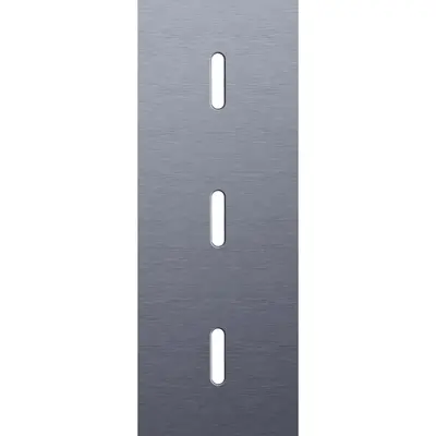 Niko Rocker 3-voudige afdekplaat voor 3 verticale enkele schakelaars alu blue grey brushed (226-56951)