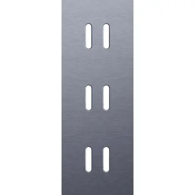 Niko Rocker 3-voudige afdekplaat voor 3 verticale dubbele schakelaars alu blue grey brushed (226-56952)