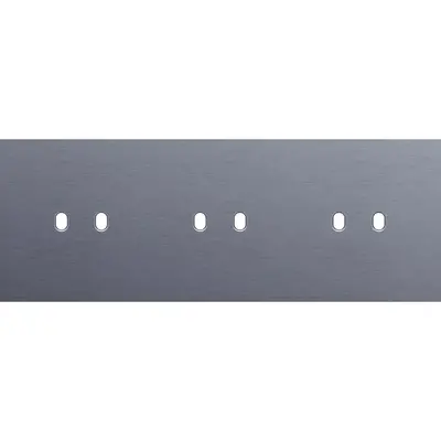 Niko Toggle 3-voudige afdekplaat voor 3 horizontale dubbele schakelaars alu blue grey brushed (226-57702)