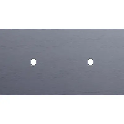 Niko Toggle 2-voudige afdekplaat voor 2 horizontale enkele schakelaars alu blue grey brushed (226-57801)