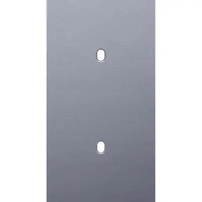 Niko Toggle 2-voudige afdekplaat voor 2 verticale enkele schakelaars alu blue grey brushed (226-57851)