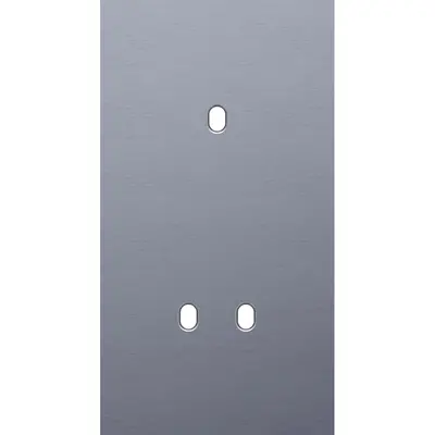 Niko Toggle 2-voudige afdekplaat verticaal voor 1 enkele en 1 dubbele schakelaar alu blue grey brushed (226-57853)