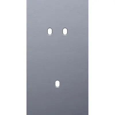 Niko Toggle 2-voudige afdekplaat verticaal voor 1 dubbele en 1 enkele schakelaar alu blue grey brushed (226-57854)