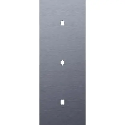 Niko Toggle 3-voudige afdekplaat voor 3 verticale enkele schakelaars steel alu blue grey brushed (226-57951)