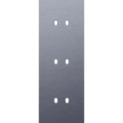 Niko Toggle 3-voudige afdekplaat voor 3 verticale dubbele schakelaars alu blue grey brushed (226-57952)