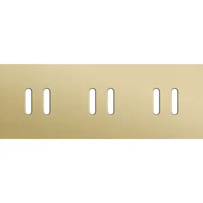 Niko Rocker 3-voudige afdekplaat voor 3 horizontale dubbele schakelaars alu gold brushed (227-56702)