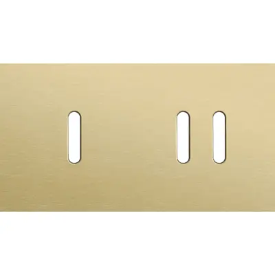 Niko Rocker 2-voudige afdekplaat horizontaal voor 1 enkele en 1 dubbele schakelaar alu gold brushed (227-56803)