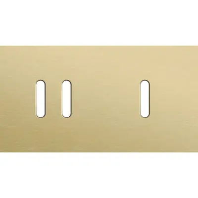Niko Rocker 2-voudige afdekplaat horizontaal voor 1 dubbele en 1 enkele schakelaar alu gold brushed (227-56804)