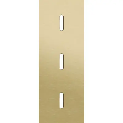 Niko Rocker 3-voudige afdekplaat voor 3 verticale enkele schakelaars alu gold brushed (227-56951)