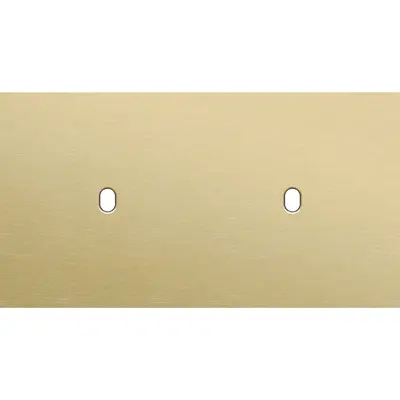 Niko Toggle 2-voudige afdekplaat voor 2 horizontale enkele schakelaars alu gold brushed (227-57801)