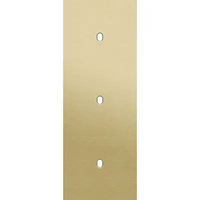 Niko Toggle 3-voudige afdekplaat voor 3 verticale enkele schakelaars steel alu gold brushed (227-57951)