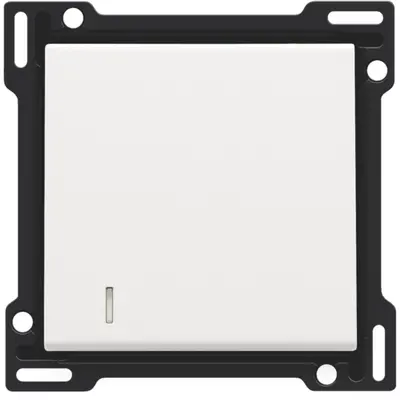 Niko schakelwip enkelvoudig met controlevenster white coated (154-60005)