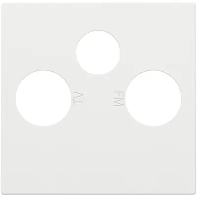 Niko centraalplaat coax/sat white coated (154-69551)