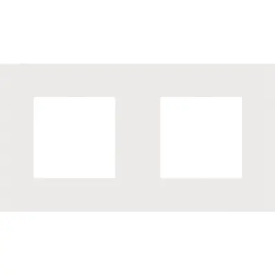 Niko afdekraam 2-voudig Pure white steel coated (154-76800)