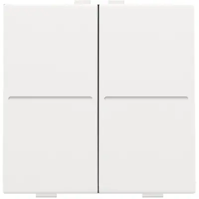 Niko tweevoudige toets voor draadloze schakelaar white coated (154-00007)