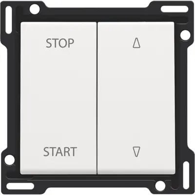 Niko jaloezieknop tbv tweevoudige elektrisch gescheiden schakelaar white coated (154-65905)