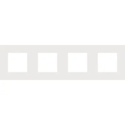 Niko afdekraam 4-voudig Pure steel white coated (154-76400)