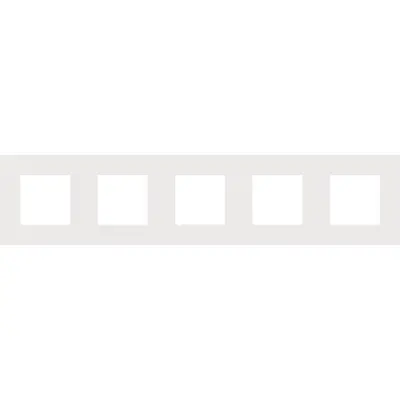 Niko afdekraam 5-voudig Pure steel white coated (154-76005)