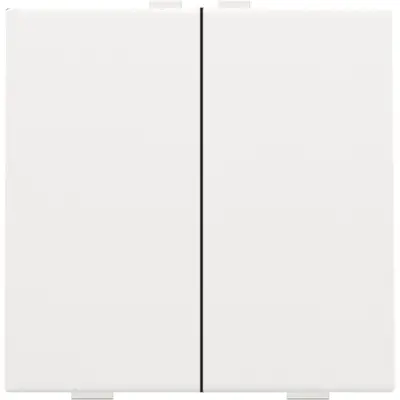 Niko drukknop 2-voudig voor Niko Home Control white coated (154-51002)