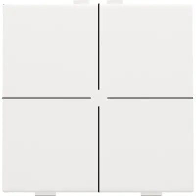 Niko drukknop 4-voudig voor Niko Home Control white coated (154-51004)