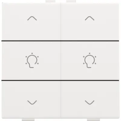 Niko dimbediening 2-voudig met symbool voor Niko Home Control white coated (154-51046)