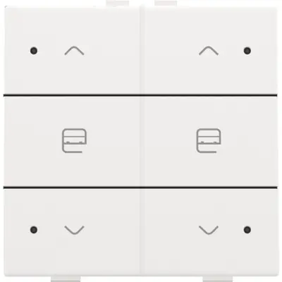 Niko jaloeziebediening 2-voudig met LED voor Niko Home Control white coated (154-52036)