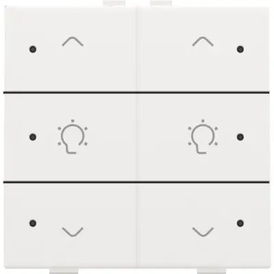 Niko dimbediening 2-voudig met LED en symbool voor Niko Home Control white coated (154-52046)