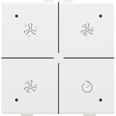 Niko ventilatiebediening met LED voor Niko Home Control white coated (154-52054)
