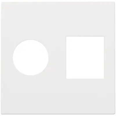 Niko centraalplaat Coax en RJ45 white coated (154-65702)