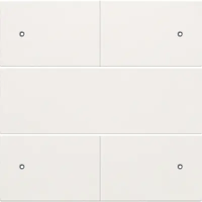 Niko afwerkingsset voor 4 voudige potentiaalvrije drukknop 24 V met LED's white coated (154-40150)