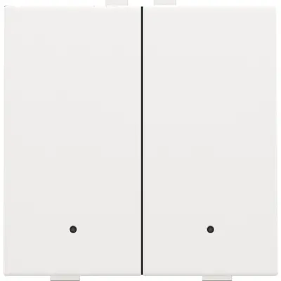 Niko drukknop 2-voudig met LED en comfortsensoren voor Niko Home Control white coated (154-52202)