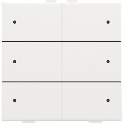 Niko drukknop 6-voudig met LED en comfortsensoren voor Niko Home Control white coated (154-52206)