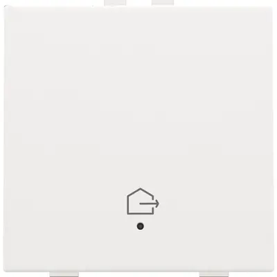 Niko drukknop 1-voudig met LED en comfortsensoren voor Niko Home Control symbool woning verlaten white coated (154-52921)