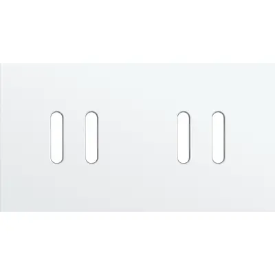 Niko Rocker 2-voudige afdekplaat voor horizontale tweevoudige schakelaar steel white coated (154-56802)